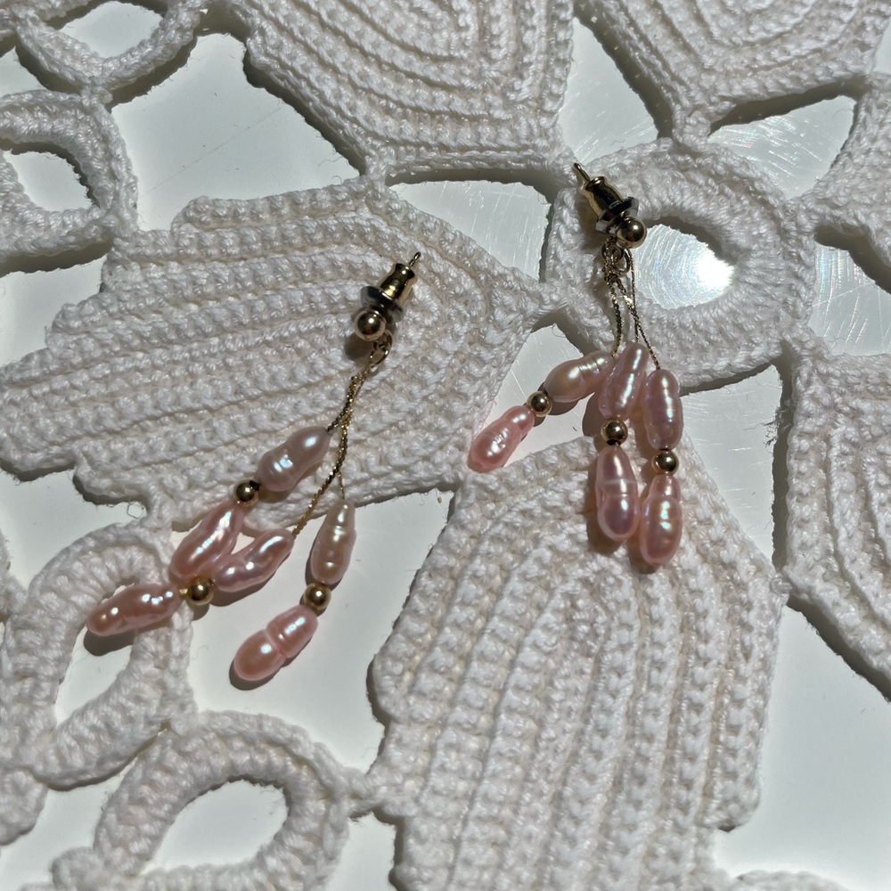 Vintage seed Pearl Drop Earrings